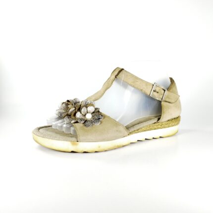Ladies Floral Smart Dress Elasticated Sling Back Sandal | eBay