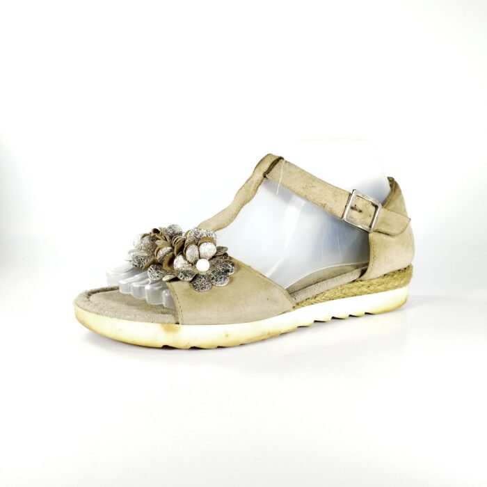 Ladies Floral Smart Dress Elasticated Sling Back Sandal | eBay