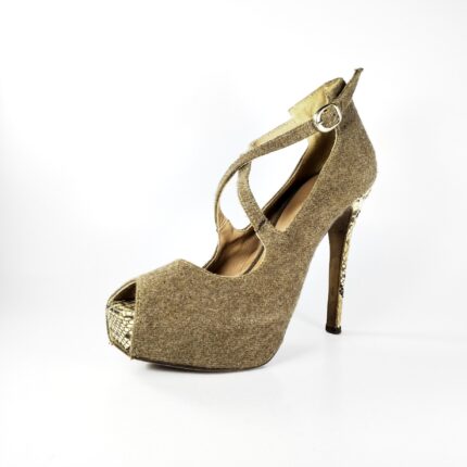 Shoe Bizz heels Wool Brown Eu 37 thrift reborn